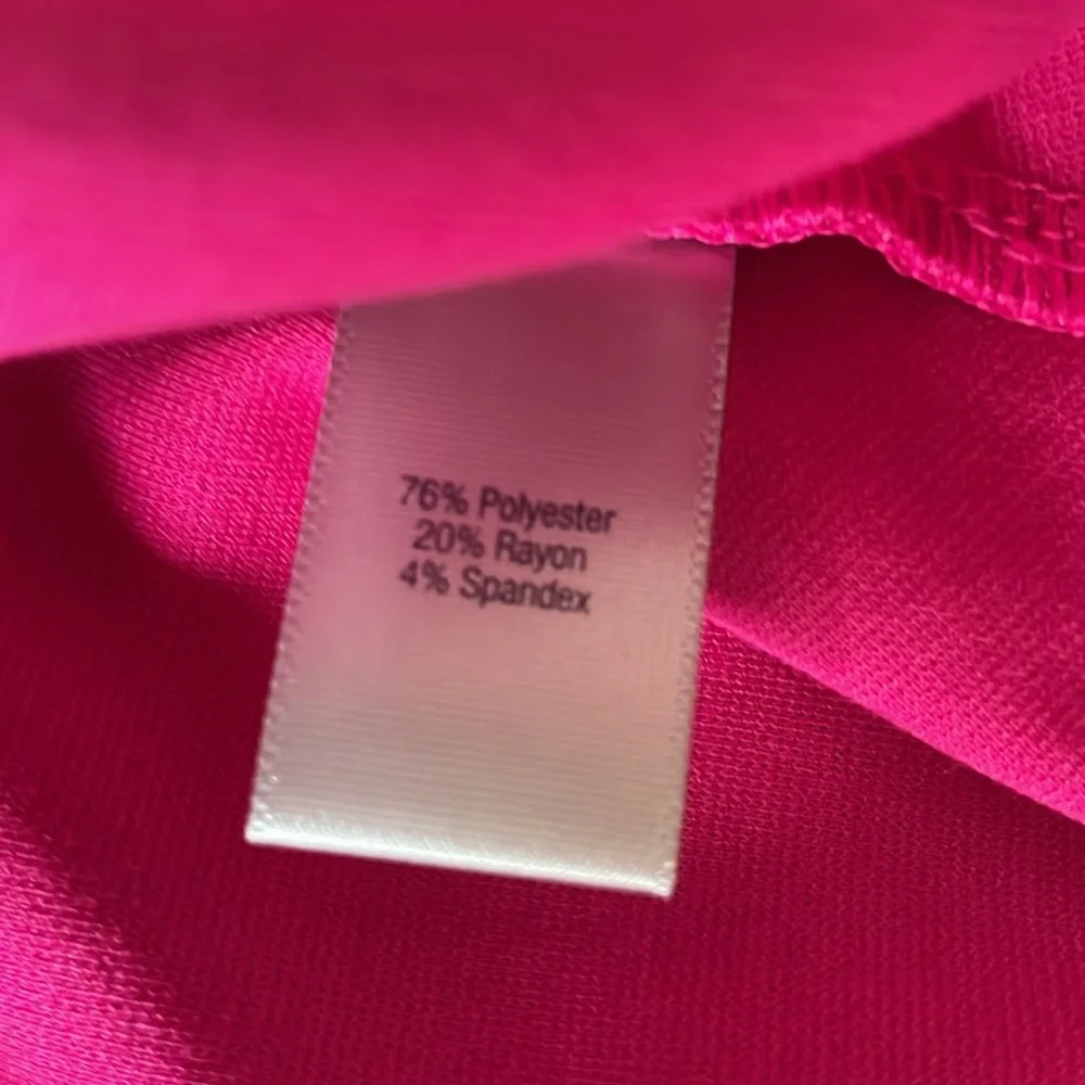 JENNIFER LOPEZ Dress Pink Ponte Knit Flattering MIDI Stretchy Sleeveless 6